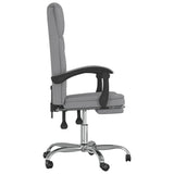 Reclining Office Chair Light Grey Fabric 349809