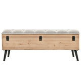 Storage Bench 110 cm Solid Firwood 339294