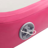 ZNTS Inflatable Gymnastics Mat with Pump 200x200x15 cm PVC Pink 92697