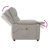 Massage Chair Taupe Fabric 348295