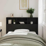 Headboard Cabinet Black Oak 140 x 19 x 103.5 cm Engineered Wood 862752