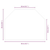Fireplace Glass Plate Hexagon 80x60 cm 324140