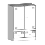 Highboard Black 67x39x95 cm Steel 841805