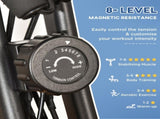 2-in-1 Folding Exercise Bike with 8-Level Magnetic Resistance, Arm Resistance Band, Pulse Sensor, T3398P376862
