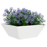 Garden Planter 5 pcs White 40 x 40 x 15 cm Cold-rolled Steel 873813