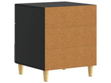 Bedside Table Black 43 x 39.5 x 66.5 cm Engineered Wood 895016