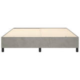 ZNTS Bed Frame without Mattress Light Grey Super King Velvet 3121226