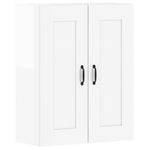 Wall Mounted Cabinets 2 pcs High Gloss White Engineered Wood 3197989