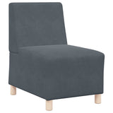 Modular Sofa Unit Armless 3 pcs Dark Grey 55 x 74 x 82 cm 3399804