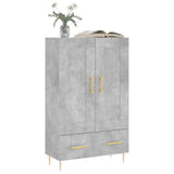 Highboard Concrete Grey 69.5x31x115 cm Engineered Wood 830312