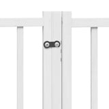 Dog Gate with Door Foldable 12 Panels White 960 cm Poplar Wood 3155732