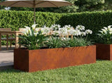 Garden Planter Rusty 100 x 30 x 30 cm Weathering Steel 8005230