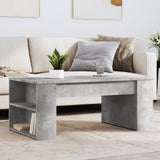 ZNTS Coffee Table Concrete Grey 102x55x42 cm Engineered Wood 831856