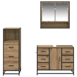 Bathroom Furniture Set 3 pcs Artisan Oak Engineered Wood 3402495