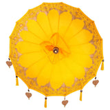 Balinese Parasol Yellow 125 x 125 x 260 cm Cotton and Wood 42006467