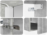 Bathroom Cabinet Set 5 pcs Concrete Grey Engineered Wood 3406610