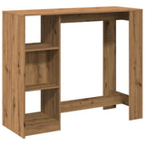 ZNTS Bar Table with Shelf Artisan Oak 124x46x103.5 cm Engineered Wood 854399