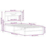 Bed Frame without Mattress Brown Oak 90x190 cm Single Engineered Wood 4106990