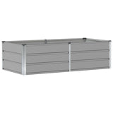 Planter Light Grey 160 x 80 x 45 cm Steel 42018140