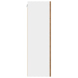 Hanging Cabinet Old Wood and White 50 x 31 x 100 cm 884352