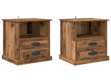 Bedside Cabinet 2 pcs Old Wood 36 x 43 x 60 cm Engineered Wood 881397