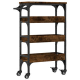 Kitchen Trolley Smoked Oak 53x20x76 cm Engineered Wood 842353