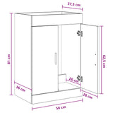 Bathroom Under Sink Cabinet Artisan Oak 56 x 37.5 x 81 cm 890687