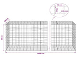 Gabion with 5 mm Wire and 10x10 cm Mesh 1000x100x100 cm 3465326