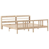 Bed Frame with Headboard without Mattress 180x200 cm Super King 3306716