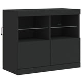 Sideboard with LED Lights Black 202x37x67 cm 3209010