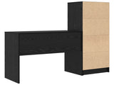 Desk with Drawer with Shelf with Storage 2 pcs Black Oak 3337322
