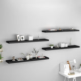 Floating Wall Shelves 4 pcs Black 120x23.5x3.8 cm MDF 323843