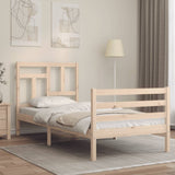 Bed Frame without Mattress Single Solid Wood 3194926