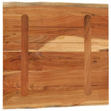 Table Top 80x80x3.8 cm Rectangular Solid Wood Acacia Live Edge 370650
