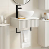 Wall-Mounted Wash Basin White 40 x 35 x 39 cm Engineered Wood 890168
