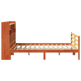 Bookcase Bed without Mattress Wax Brown 160x200cm Solid Wood Pine 3321958