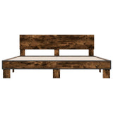 Bed Frame without Mattress Smoked Oak 200x200 cm 3280174