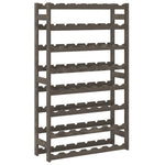 ZNTS Wine Rack for 56 Bottles Grey Solid Wood Pine 373382