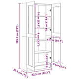 Book Cabinet Sonoma Oak 82.5x30.5x185.5 cm Engineered Wood 802735