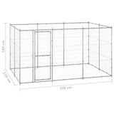 Outdoor Dog Kennel Galvanised Steel 7.26 m 3082308