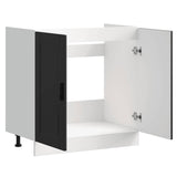 Sink Base Cabinet "Porto" Black 80x46x81.5 cm Engineered Wood 853928