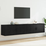 Wall-mounted TV Cabinet Set 2 pcs Black Oak 100 x 34.5 x 40 cm 3415605