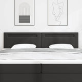 LED Headboard Black 200 cm Faux Leather 42007313