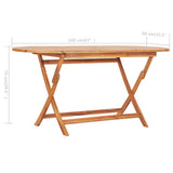 Folding Garden Table 160x80x75 cm Solid Teak Wood 48998