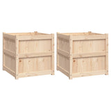Garden Planters 2 pcs Solid Wood Pine 837425