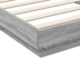 Bed Frame without Mattress with LED Lights Grey Sonoma 90x200 cm 839516