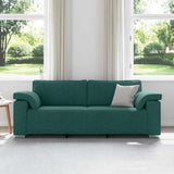 Sofa Dark Green 219 x 77 x 82 cm Fabric 4105242