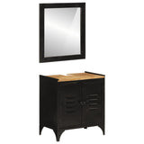 Bathroom Furniture Set Natural wood, Black 3217109