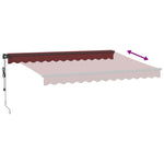 Automatic Retractable Awning Burgundy 350x250 cm 3310184