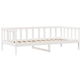 Daybed with Drawers without Mattress White 90x200 cm Solid Wood 3302072